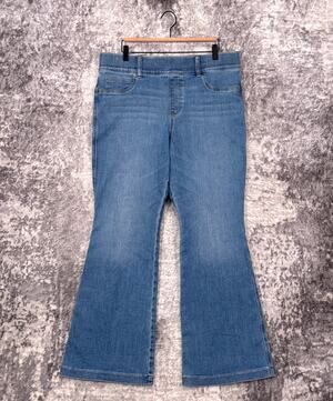 SPANX Pull On Flare Jeans 1X Womens Plus Size Denim